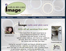 Tablet Screenshot of imagenailsandskincare.com